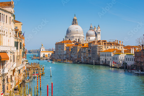 Venice city and the canal in Venice Italy