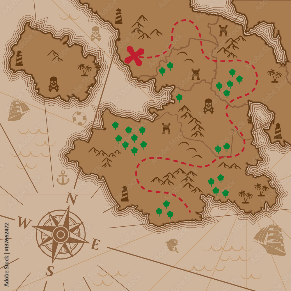 Ancient treasure map Ancient treasure map