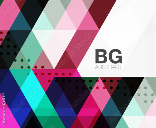 Vector abstract colorful triangle repetition