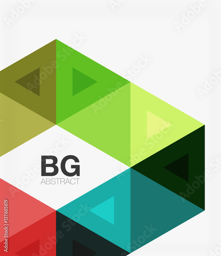 Vector abstract colorful triangle repetition