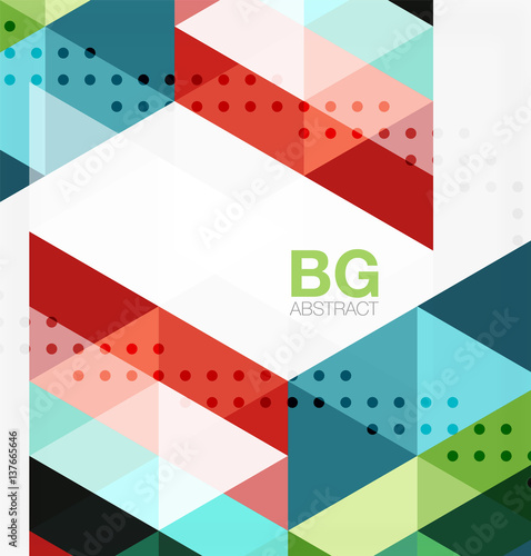 Vector abstract colorful triangle repetition