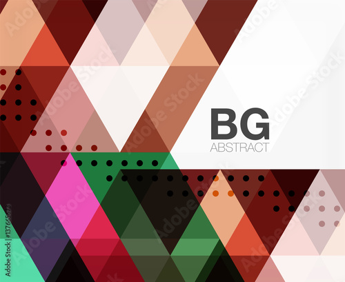 Vector abstract colorful triangle repetition