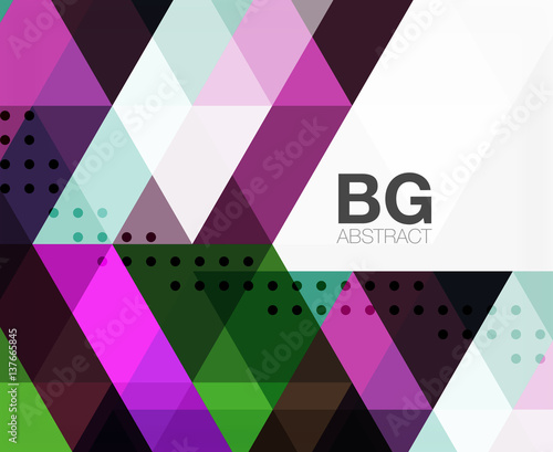 Vector abstract colorful triangle repetition