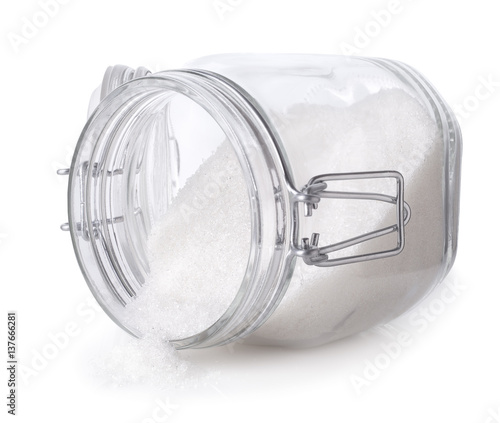 Obraz na plátně sugar in glass jar