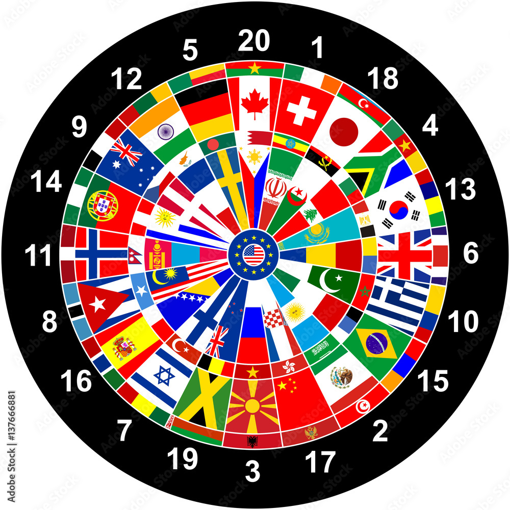 flags darts board flags darts board