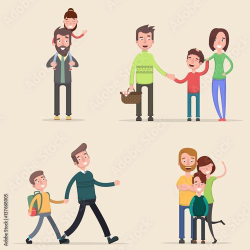 strong family happy together.