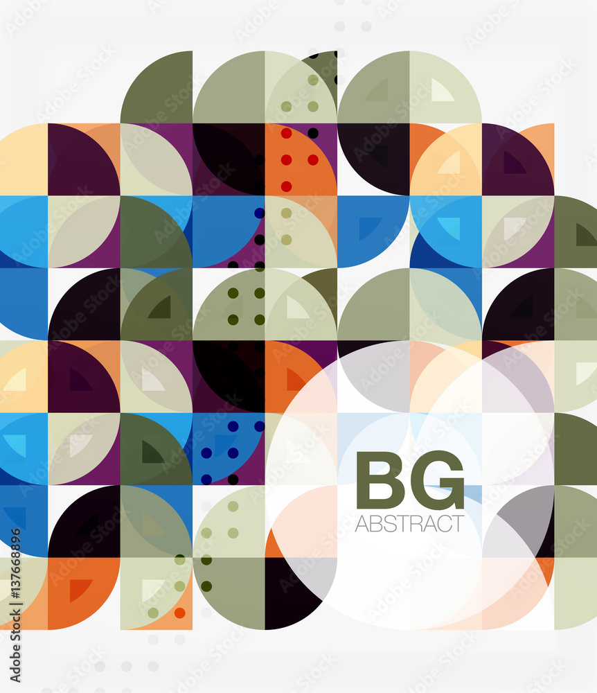 Modern geometric circle abstract background Modern geometric circle abstract background