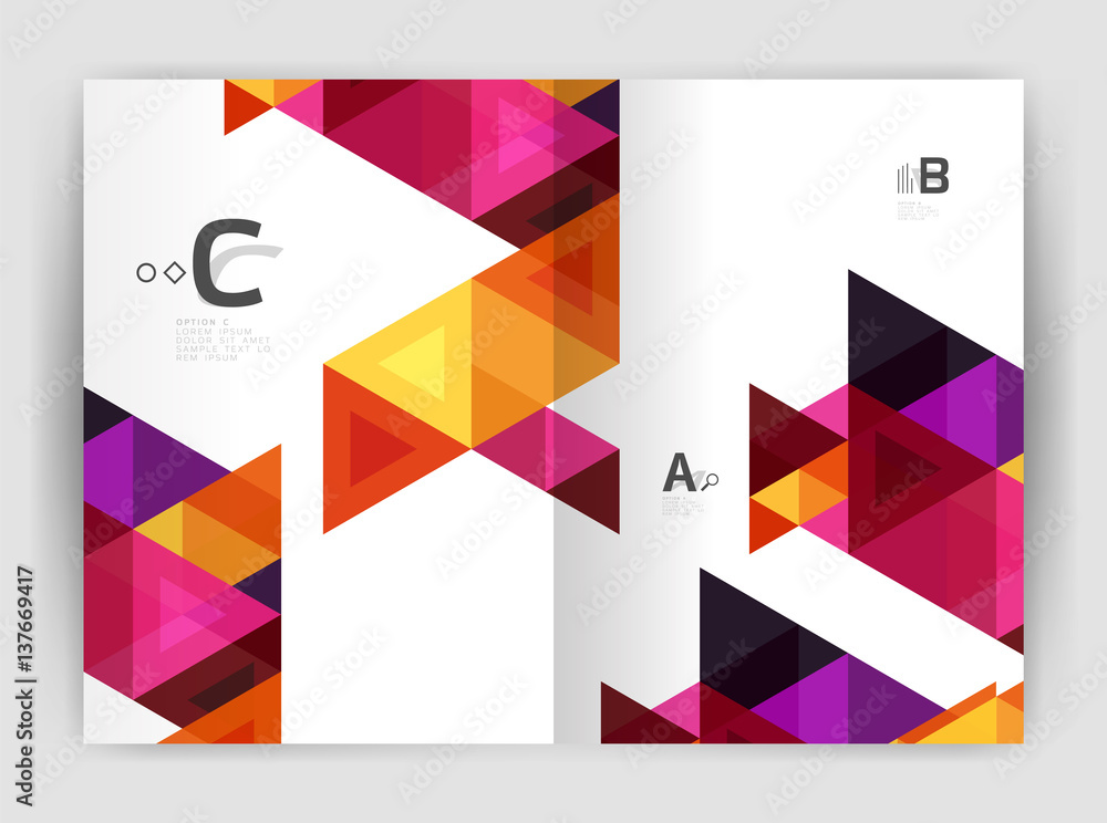 Vector triangle print template Vector triangle print template