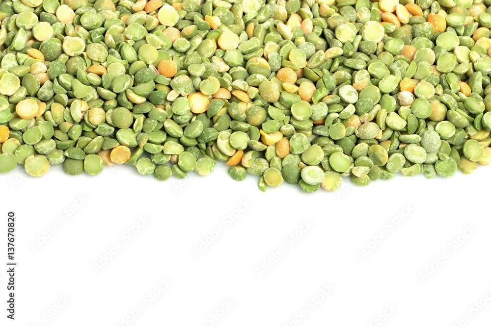 green peas isolated on a white background green peas isolated on a white background