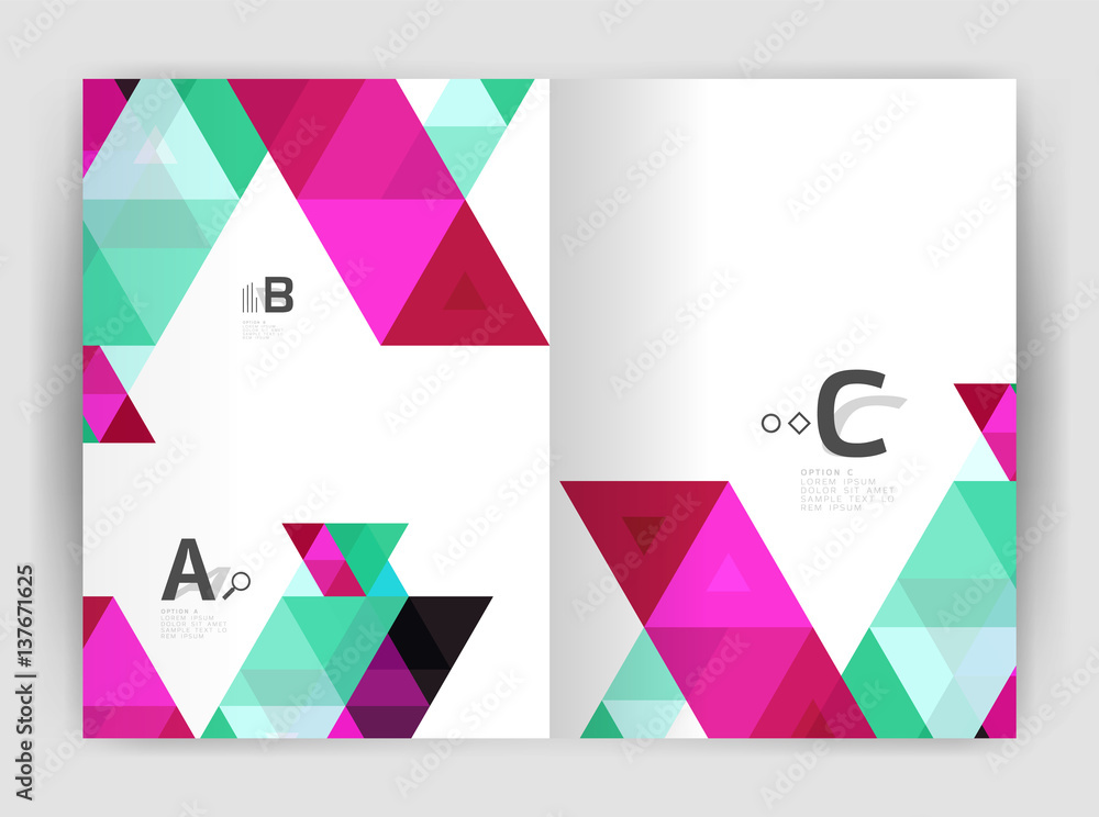 Abstract a4 brochure print template