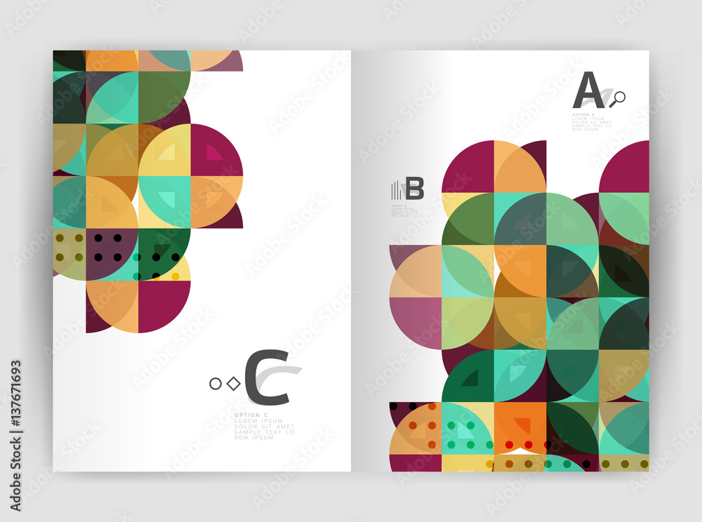Abstract a4 brochure print template