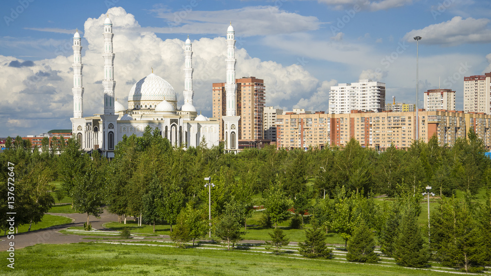 Hazrat Sultan Mosque, in Astana city.