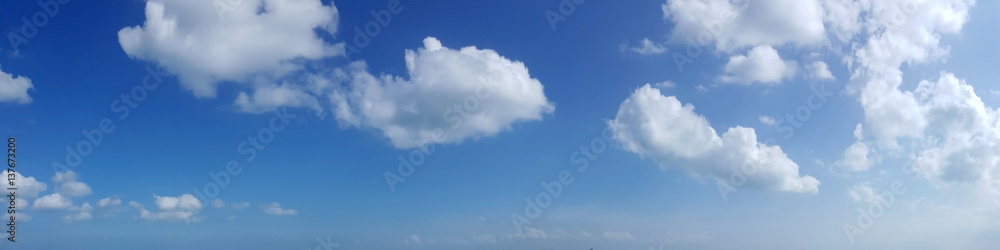 Panoramic sky on a sunny day.