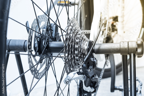 Close up of a Bicycle gears