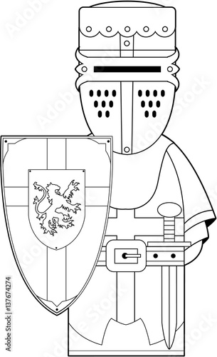 Cartoon Colour In Medieval Knight