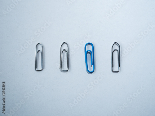 Be different  Silver and colorful paper clips