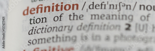 Dictionary showing the word definition