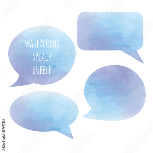 vector watercolor speach bubble