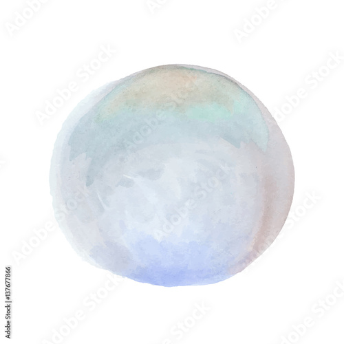 vector brush strokes circles of paint on white background. watercolor