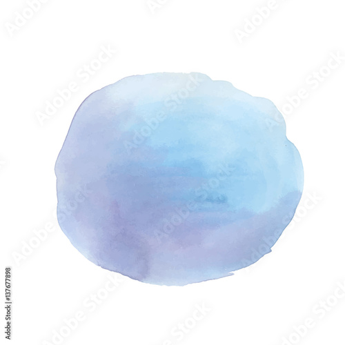 vector brush strokes circles of paint on white background. watercolor