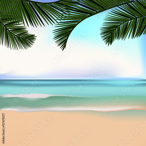 Vector illustration of Beautiful Summer background © vedvid_arts