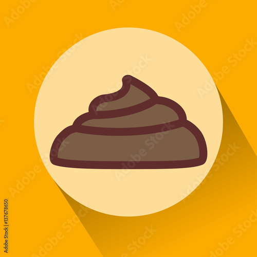 Large pile of fresh shit. Flat design vector illustration. EPS10