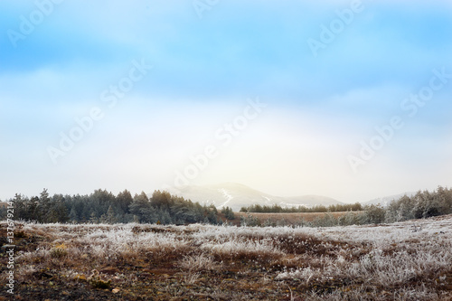 Wallpaper Mural High snowy mountain peak. Natural landscape. Torontodigital.ca