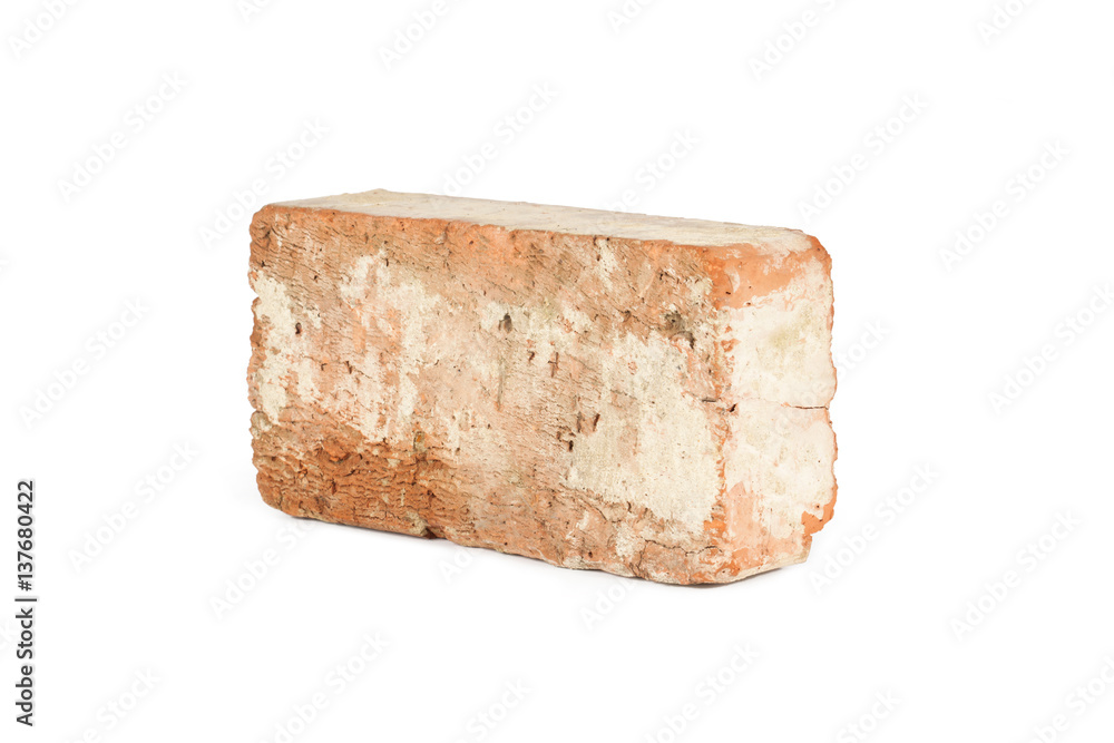 Old red brick isolated Old red brick isolated