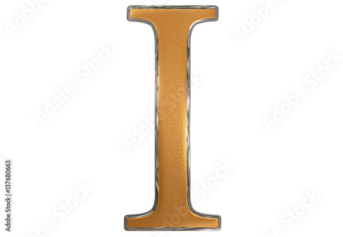 Uppercase letter I, isolated on white, 3D illustration