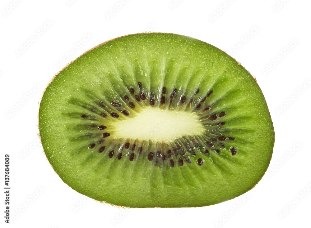 Half of kiwi fruit isolated on white background Half of kiwi fruit isolated on white background