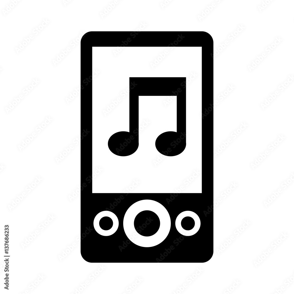 mp3 music player icon vector illustration design mp3 music player icon vector illustration design