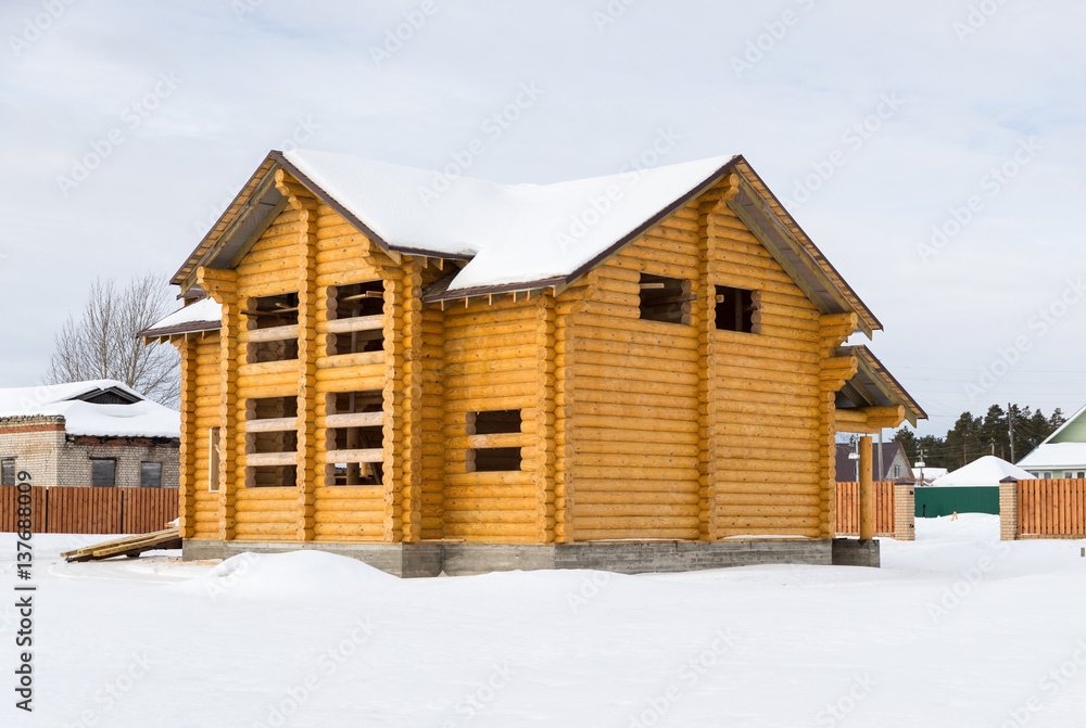 Log house structure wood building home exterior Log house structure wood building home exterior