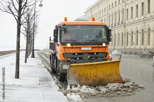 Cleaning of roads from snow.
