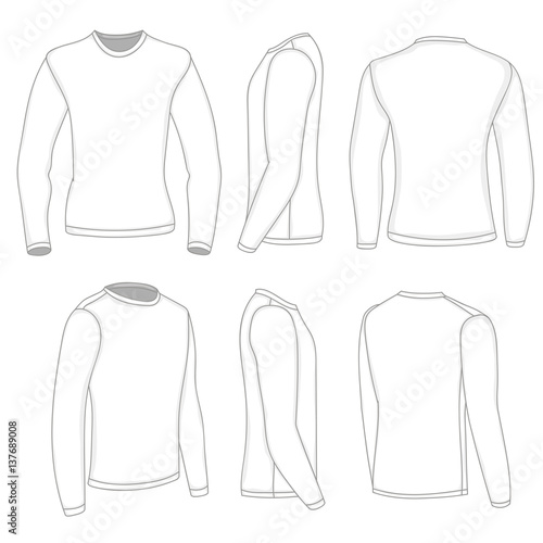 A set of men's shirts with long sleeves.