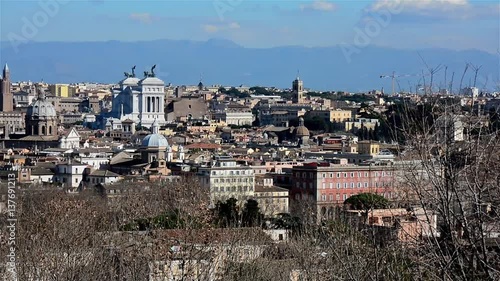 Wallpaper Mural  Skyline of Rome, Italy.  Panorama of city with roofs, churches, monuments. Full HD Torontodigital.ca