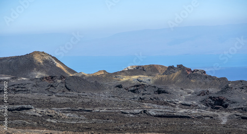 volcanic landscape at Sierra Negra at the Galapagos islands in Ecuador