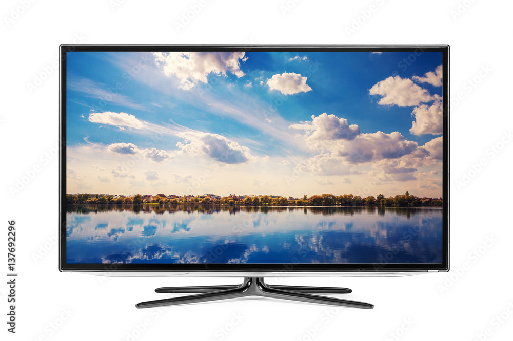Fototapeta premium 4k monitor isolated on white