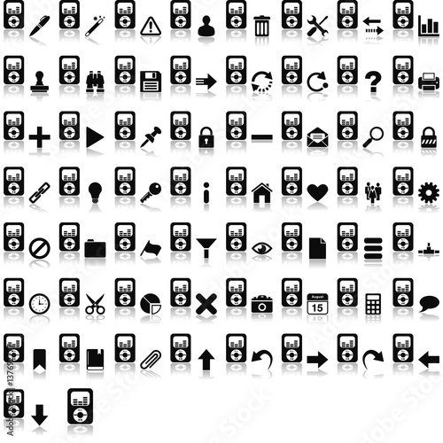 MP3 Player mit Overlays und Spiegelungseffekt