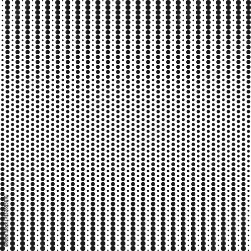 Abstract dotted background. Halftone effect. Vector texture. Modern background. Monochrome geometrical pattern. Strips of points. Black dots on white background.