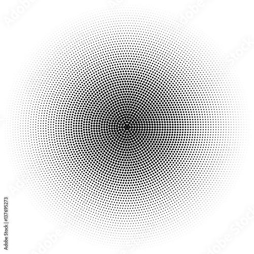 Halftone circles, halftone dot pattern Vector picture
