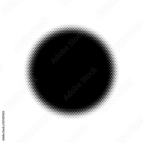 Halftone circles, halftone dot pattern Vector picture