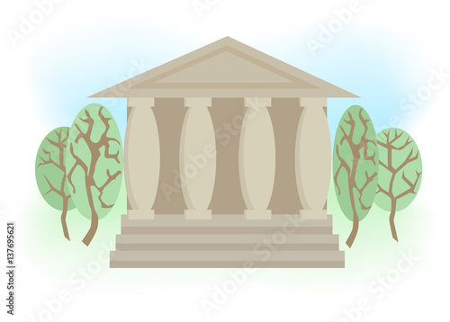 Vector building with columns