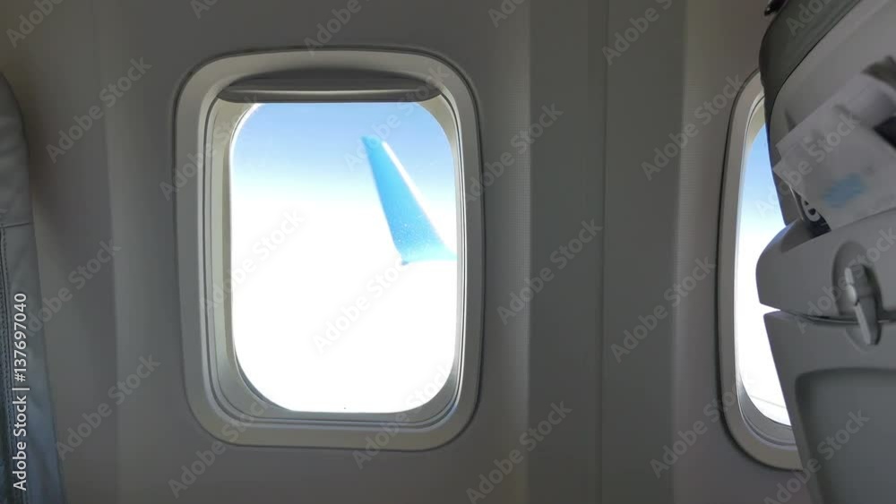 Two high quality videos of airplane window in 4k Two high quality videos of airplane window in 4k