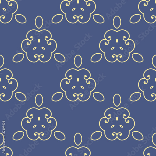 Seamless vintage background, retro style royal pattern. Vector illustration
