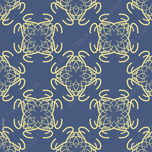 Seamless vintage background, retro style royal pattern. Vector illustration