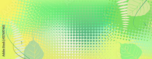 Floral Spring Banner ornament, leaves