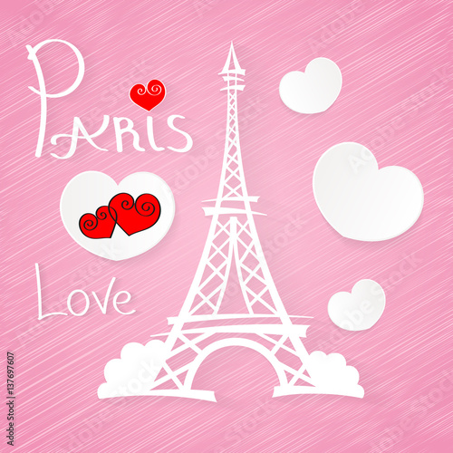 Plakat Miłość romantyczna Paryż