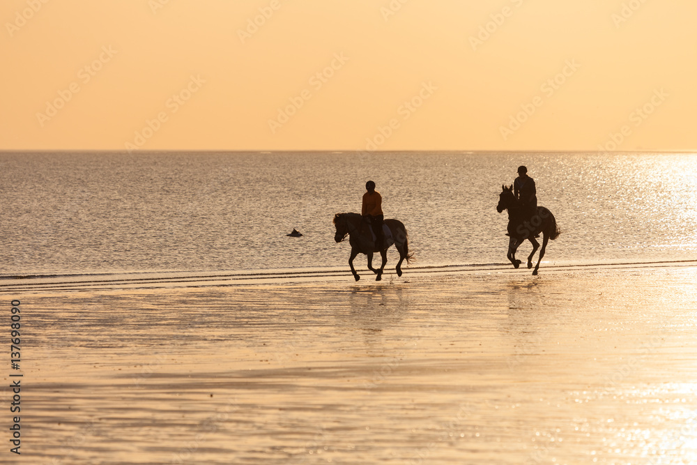 Reiter am Strand