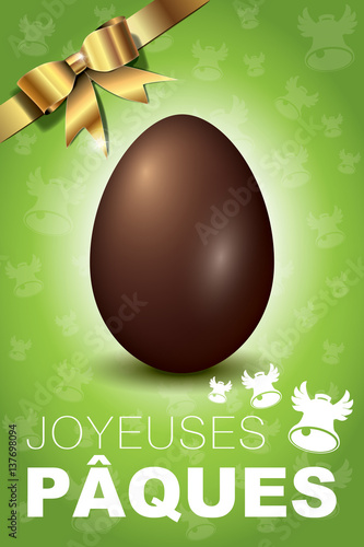 JOYEUSES PÂQUES AFFICHE VERTE
