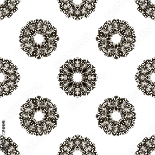 Seamless floral classic vintage style pattern. Vector illustration